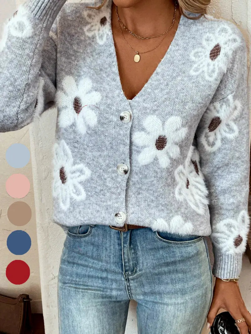 Daisy Bloom Knit Cardigan